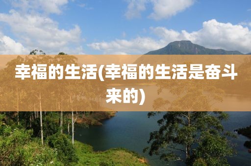幸福的生活(幸福的生活是奋斗来的)